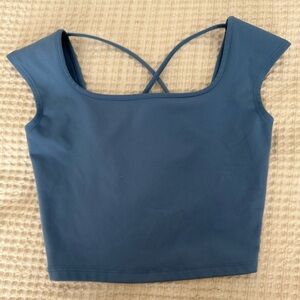 Wild Fable Teal Sleeveless Crop Tank Top